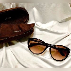 Tom Ford FT0345/S 52F Gina Tortoise Cateye Sunglasses